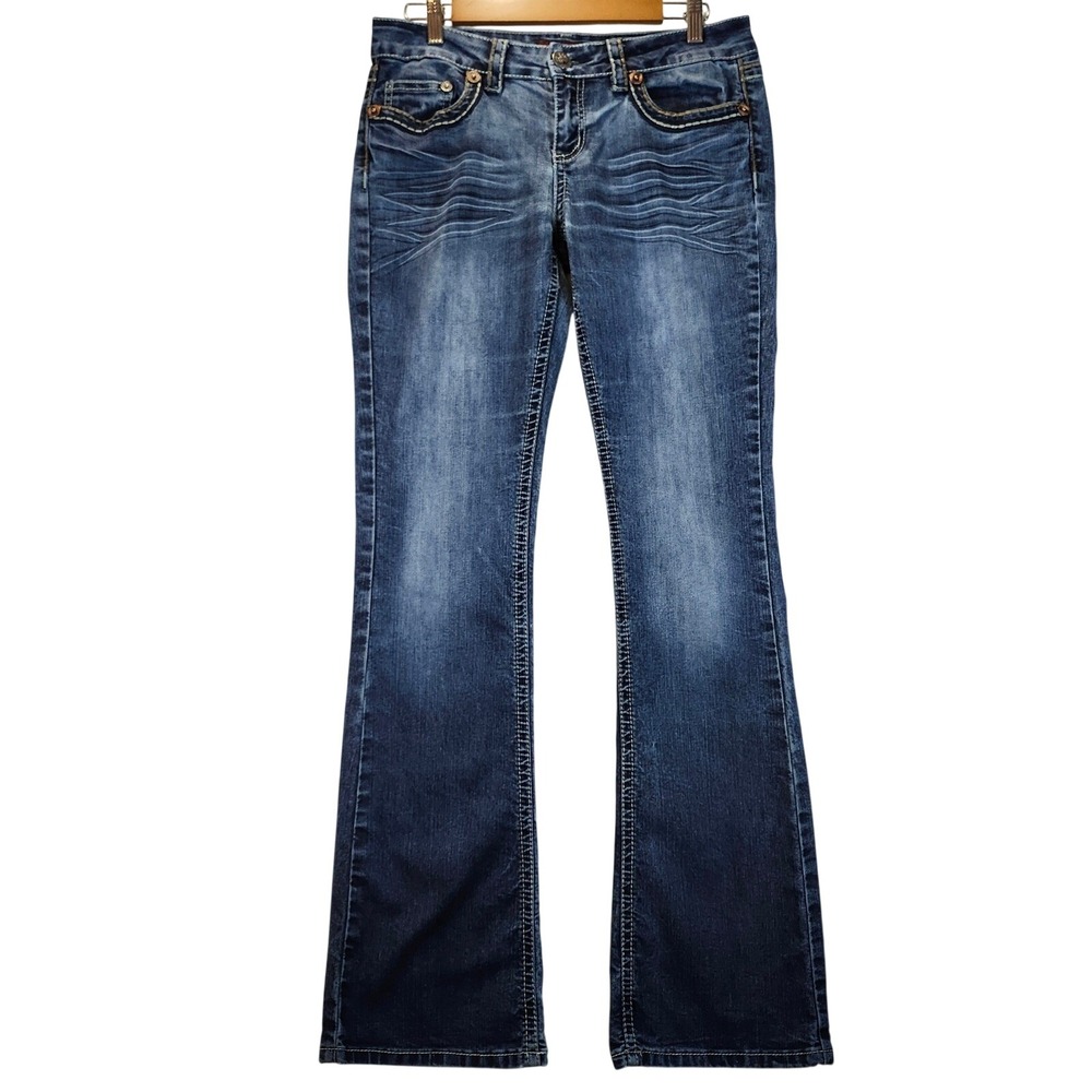 YMI Jeans‎ Women's Bootcut Jeans Blue Denim Stretch Size 9